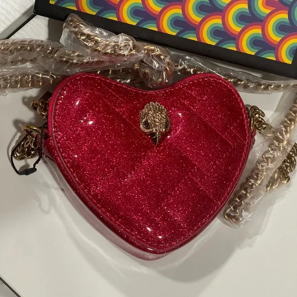 Kurt Geiger bundle stunning Ring and Glittery Red Heart Mini Bag - Picture 8 of 13